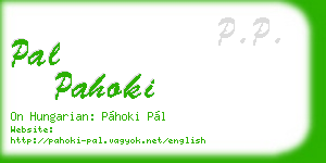 pal pahoki business card